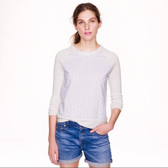 J. Crew Sweaters - J.Crew Seersucker Eyelet Sweater